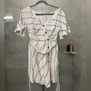 Striped Button-Down Dress